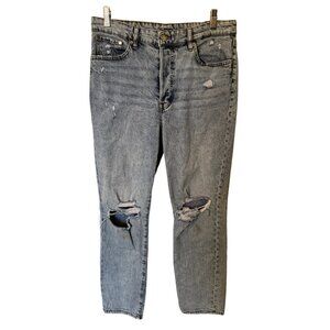 H&M Mom Jeans Loose-fit Ultra High Light Wash